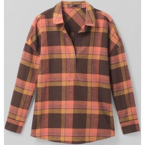 Prana Dante Flannel Top Size Small
